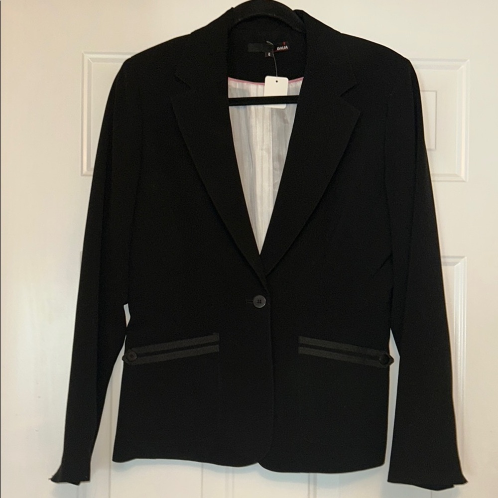 Dalia Classic Lined Blazer 4 Black NEW Career Professional Jacket Tailored